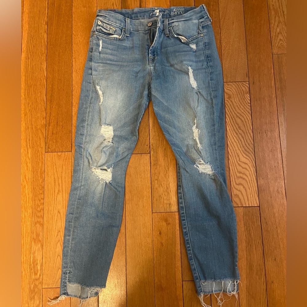 Seven for all mankind cropped denim jeans